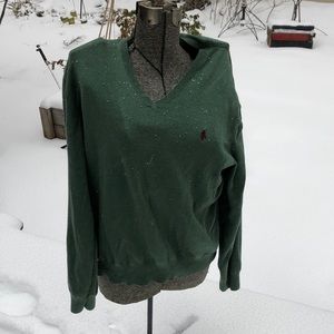 Green polo sweater